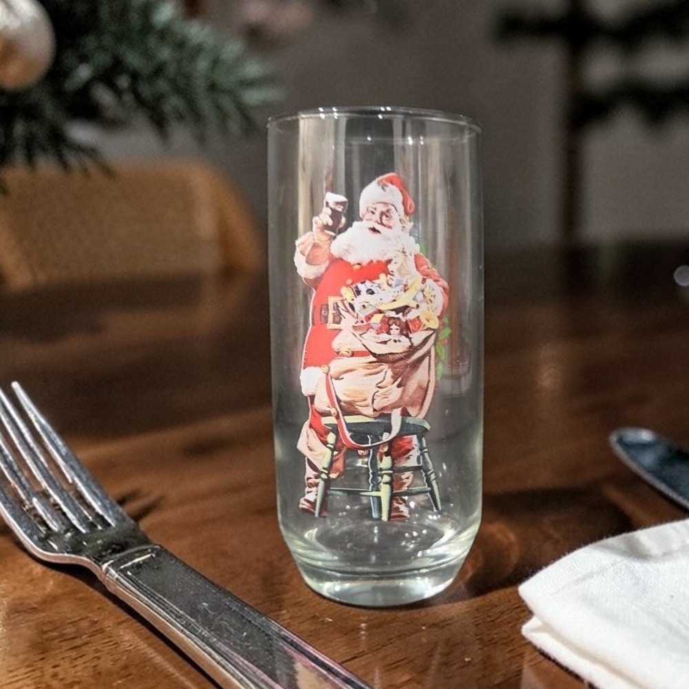 Coca Cola Santa‎ Christmas Tumbler, Haddon Sundblom Art, Series II Collectible
